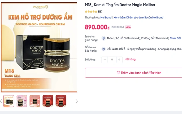 162 mỹ phẩm của Mailisa bị thu hồi trên toàn quốc