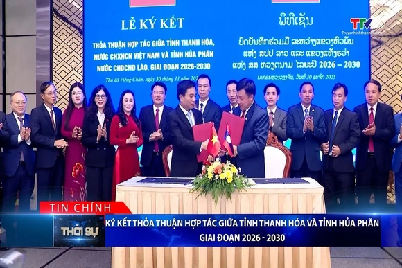 Bản tin Thời sự tối 1/12/2025: Ký kết thỏa thuận hợp tác giữa tỉnh Thanh Hóa và tỉnh Hủa Phăn giai đoạn 2026 - 2030