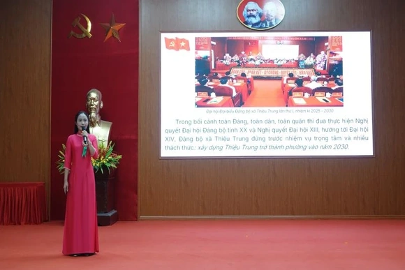 Xã Thiệu Trung: 11 thí sinh đoạt giải cuộc thi tìm hiểu nghị quyết đại hội Đảng các cấp