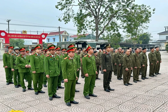 Công an xã An Nông ra quân tấn công, trấn áp tội phạm, bảo đảm ANTT