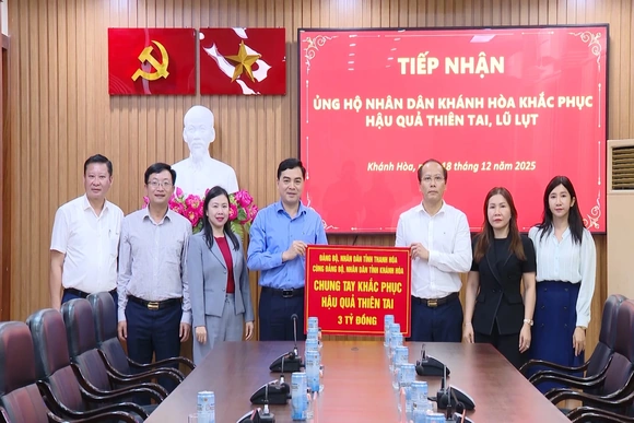 Tỉnh Thanh Hóa hỗ trợ tỉnh Khánh Hòa 3 tỷ đồng khắc phục hậu quả thiên tai