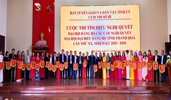 Thi tìm hiểu nghị quyết Đại hội Đảng bộ các cấp tại cụm số III