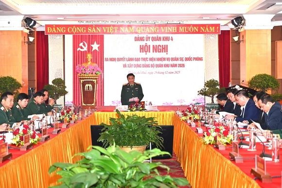 Đảng ủy Quân khu 4 ra Nghị quyết lãnh đạo thực hiện nhiệm vụ Quân sự, Quốc phòng và xây dựng Đảng năm 2026