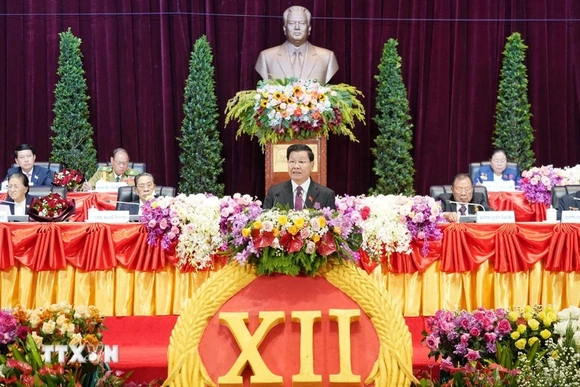 Đồng chí Thongloun Sisoulith tái đắc cử Tổng Bí thư Đảng Nhân dân Cách mạng Lào