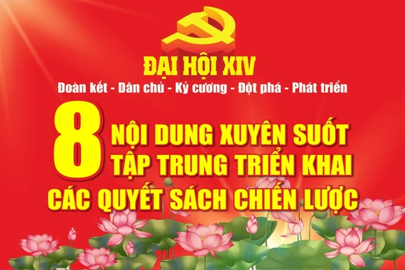 8 nội dung xuyên suốt tập trung triển khai các quyết sách chiến lược của Đảng