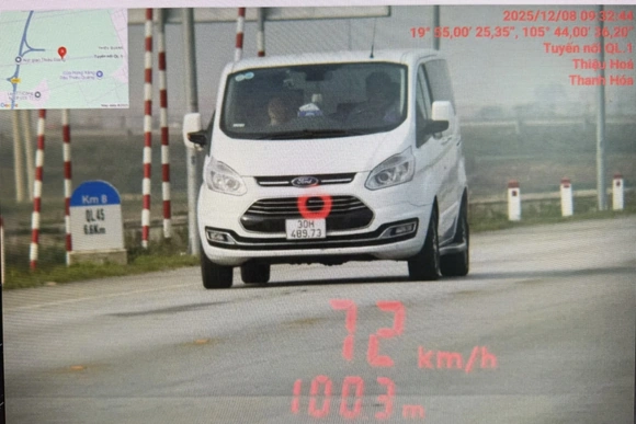 359 phương tiện vi phạm quy định về tốc độ trên các tuyến Quốc lộ