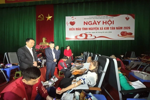 Ấm áp Ngày hội hiến máu tình nguyện tại xã Kim Tân