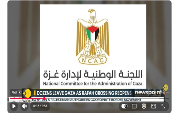 Israel phản ứng gay gắt biểu tượng của Ủy ban Quốc gia Quản lý Gaza