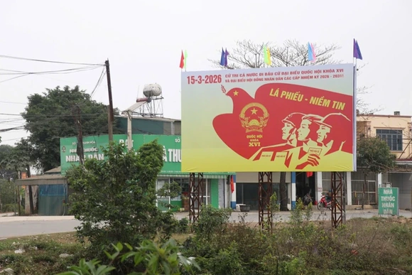 Phường Bỉm Sơn rộn ràng khí thế tuyên truyền, cổ động hướng về ngày bầu cử Quốc hội khóa XVI và HĐND các cấp&nbsp;