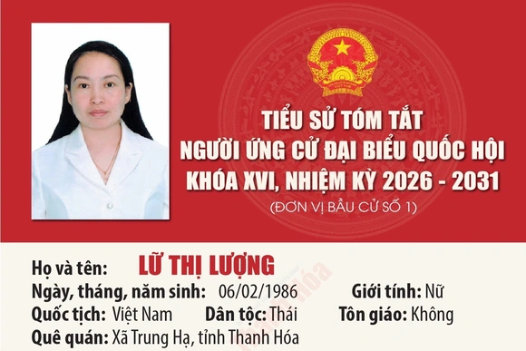 Tiểu sử ứng cử viên Đại biểu Quốc hội khóa XVI Lữ Thị Lượng