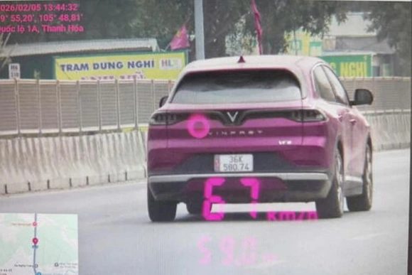 Thanh Hóa: 2 tuần, phát hiện 331 phương tiện chạy quá tốc độ quy định trên các tuyến quốc lộ