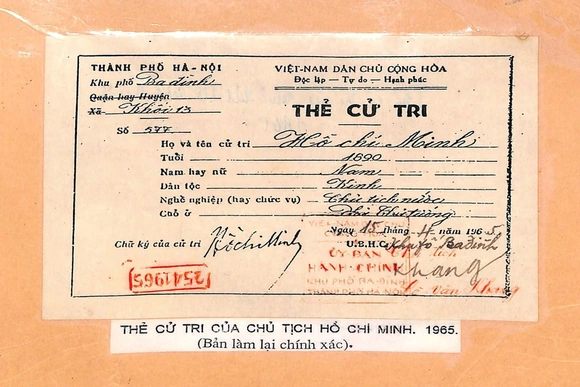 Từ kỷ vật tấm thẻ cử tri của Bác đến tư tưởng trọng dân