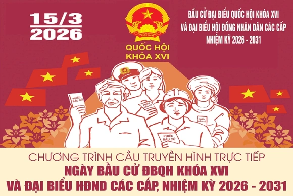 [Infographics] Chương trình Cầu truyền hình trực tiếp Ngày bầu cử ĐBQH khóa XVI và đại biểu HĐND các cấp, nhiệm kỳ 2026 - 2031