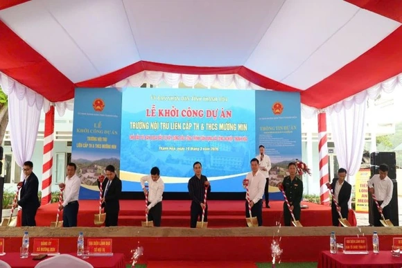 [Cập nhật] - Thanh Hóa khởi công đồng loạt 10 trường phổ thông nội trú liên cấp tại các xã biên giới