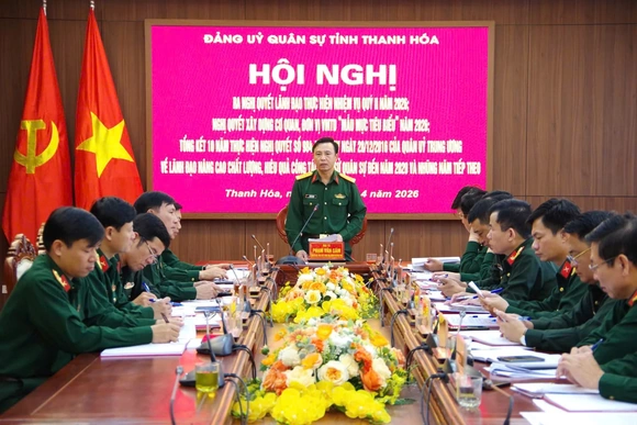 Đảng ủy Quân sự tỉnh Thanh Hóa ra nghị quyết lãnh đạo thực hiện nhiệm vụ quý II năm 2026