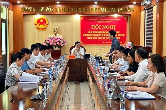 Giám sát thực hiện Nghị quyết số 57 của Bộ Chính trị tại xã Sao Vàng