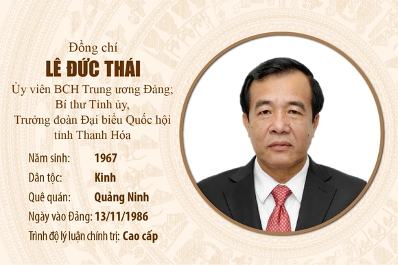 [Infographics] Tiểu sử Bí thư Tỉnh ủy Thanh Hóa Lê Đức Thái