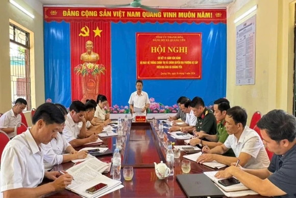 Xã Quảng Yên sơ kết 1 năm thực hiện chính quyền địa phương 2 cấp