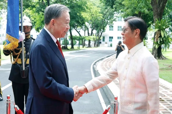 Lễ đón Tổng Bí thư, Chủ tịch nước Tô Lâm thăm cấp Nhà nước Philippines