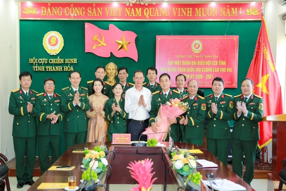 Gặp mặt đoàn đại biểu dự Đại hội đại biểu toàn quốc Hội Cựu chiến binh Việt Nam lần thứ VIII