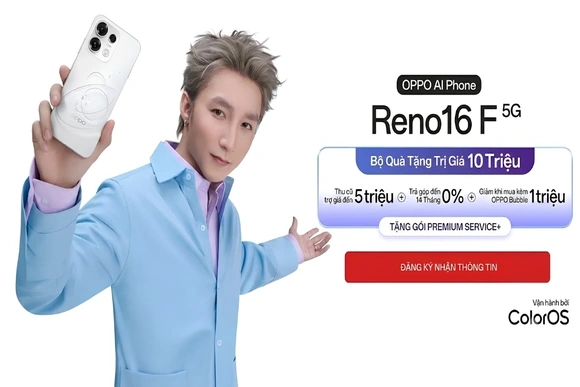 Đặc quyền đặt trước OPPO Reno16 F tại CellphoneS: Nhận ưu đãi mua kèm phụ kiện độc lạ OPPO Bubble