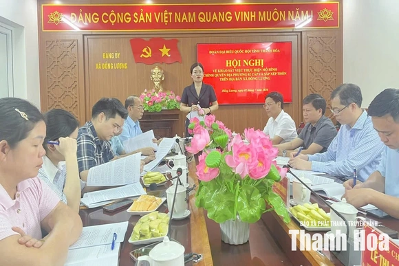 Khảo sát việc thực hiện mô hình chính quyền địa phương 2 cấp và sắp xếp thôn tại xã Đồng Lương