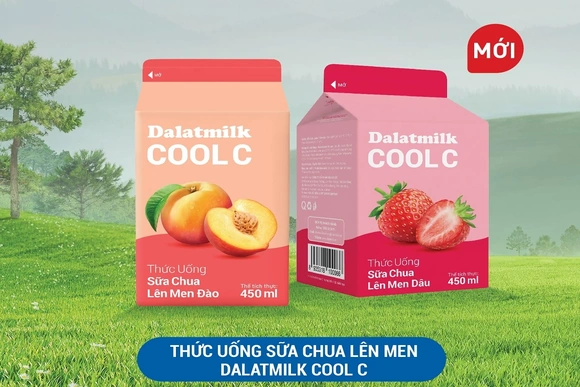 Thanh mát mỗi ngày cùng Thức uống sữa chua lên men Đào Dalatmilk Cool C