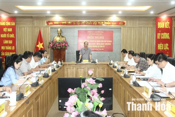 Tổ theo dõi số 4 của Ban Thường vụ Tỉnh ủy triển khai nhiệm vụ Quý III/2026