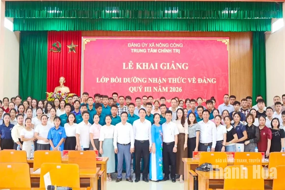 Đảng bộ xã Nông Cống phát triển đảng viên trong doanh nghiệp