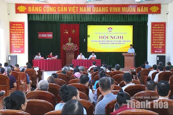 Xã Hoằng Thanh lần đầu tổ chức đối thoại giữa người đứng đầu với Nhân dân