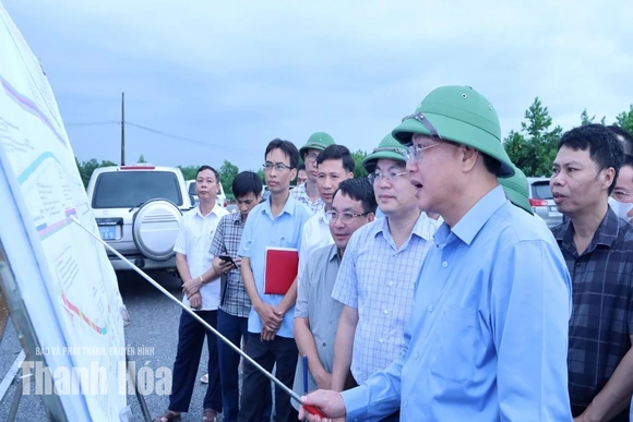 Gỡ vướng mặt bằng, thúc tiến độ đường nối TP Thanh Hóa (cũ) với Cảng hàng không Thọ Xuân