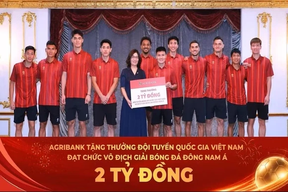 Agribank thưởng 2 tỷ đồng cho đội tuyển Việt Nam vô địch ASEAN Cup 2026