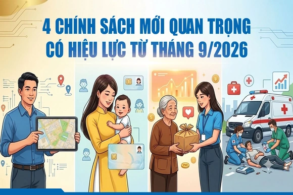 4 chính sách mới quan trọng có hiệu lực từ tháng 9/2026