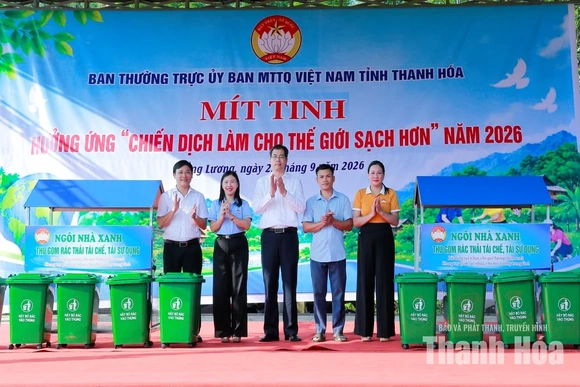 Xã Đồng Lương hưởng ứng “Chiến dịch làm cho thế giới sạch hơn”