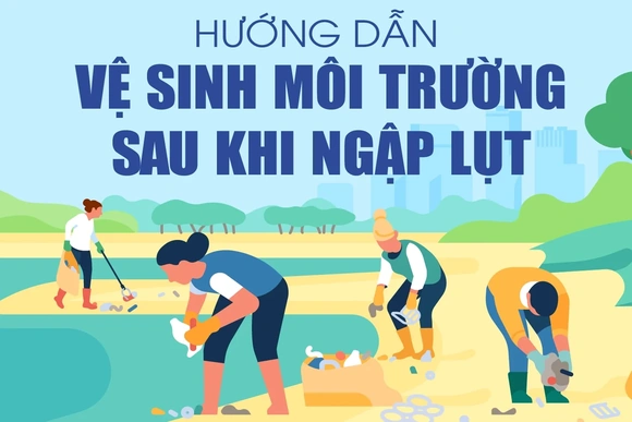 Hướng dẫn vệ sinh môi trường sau ngập lụt