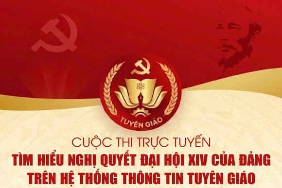 Cuộc thi trực tuyến tìm hiểu Nghị quyết Đại hội XIV của Đảng trên Hệ thống thông tin Tuyên giáo