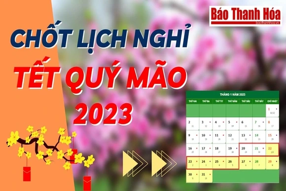 Chốt lịch nghỉ Tết Quý Mão 2023 | Báo Thanh Hóa