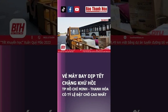 Vé máy bay dịp Tết Quý Mão chặng khứ hồi TP Hồ Chí Minh - Thanh Hóa có tỷ lệ đặt chỗ cao nhất