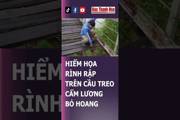 HIỂM HỌA RÌNH RẬP TRÊN CẦU TREO CẨM LƯƠNG BỎ HOANG | Báo Thanh Hóa