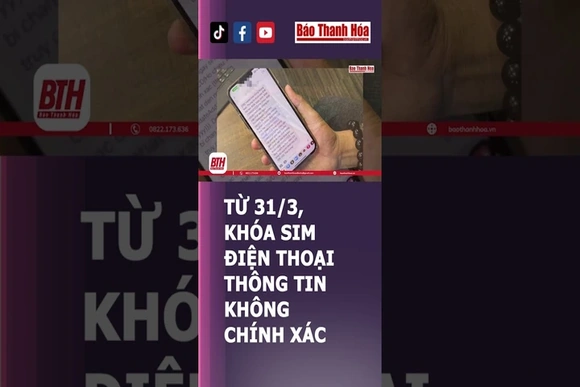 TỪ 31/3, KHÓA SIM ĐIỆN THOẠI NẾU THÔNG TIN KHÔNG CHÍNH XÁC | Báo Thanh Hóa
