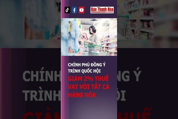 CHÍNH PHỦ ĐỒNG Ý TRÌNH QUỐC HỘI GIẢM 2% THUẾ VAT VỚI TẤT CẢ HÀNG HÓA | Báo Thanh Hóa