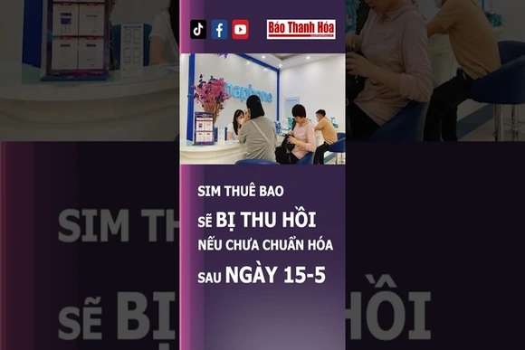 GẦN 1 TRIỆU SIM THUÊ BAO SẼ BỊ THU HỒI VÌ CHƯA CHUẨN HÓA SAU NGÀY 15-5 | Báo Thanh Hóa