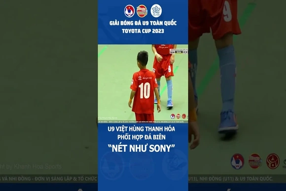 Pha phối hợp đá biên “nét căng” của U9 Việt Hùng Thanh Hóa #u9VietHungThanhHoa #Giaiu9toanquoc2023