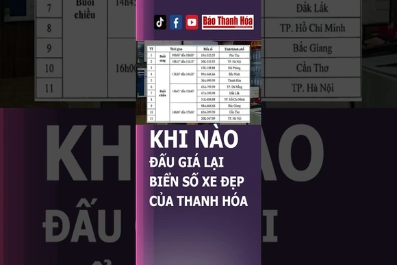 Ngày 15-9 tổ chức đấu giá lại 11 biển số xe ô tô