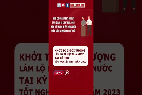 Bắt tạm giam đối tượng làm lộ bí mật Nhà nước tại kỳ thi tốt nghiệp THPT năm 2023