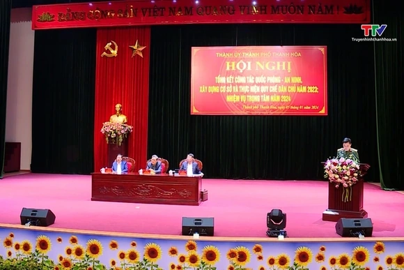 Thành phố Thanh Hoá tổng kết công tác Quốc phòng - An ninh năm 2023