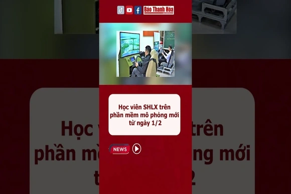 Học viên sát hạch lái xe trên phần mềm mô phỏng mới từ ngày 1/2 #baothanhhoa