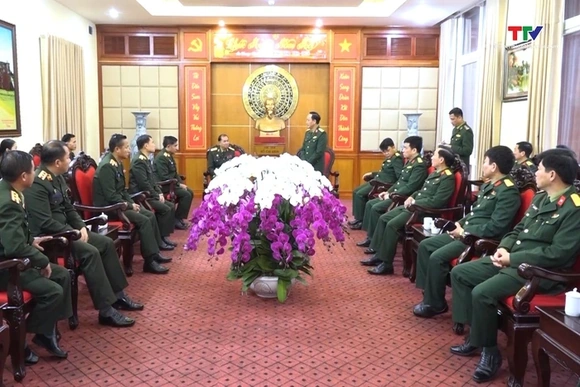 Bộ CHQS tỉnh Hủa Phăn thăm và chúc Tết Bộ CHQS tỉnh Thanh Hóa