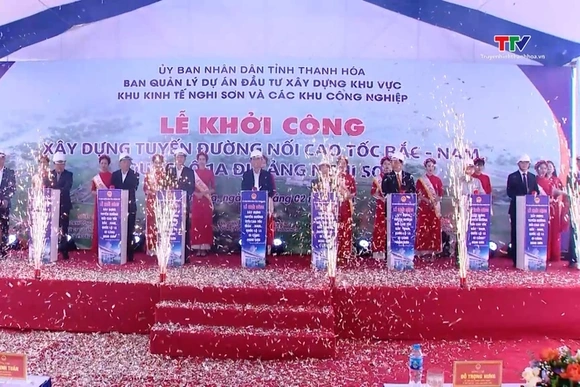 Khởi công tuyến đường nối cao tốc Bắc - Nam, Quốc lộ 1A đi cảng Nghi Sơn