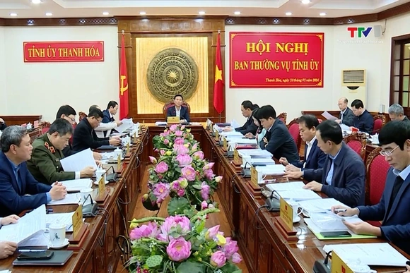 Hội nghị Ban Thường vụ Tỉnh ủy tháng 2/2024